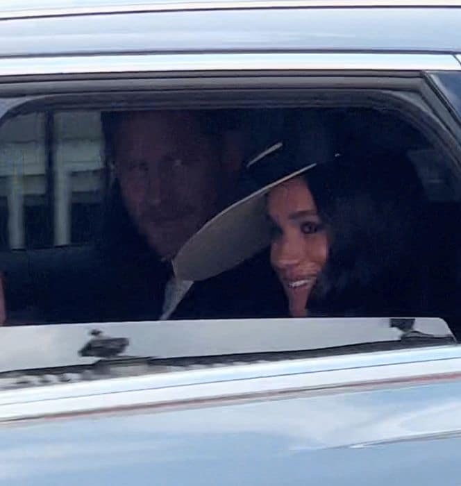 meghan harry en el trooping the colour