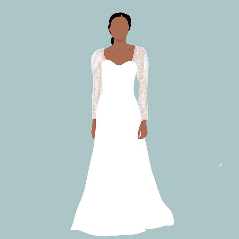 Mangas con transparencias para novias