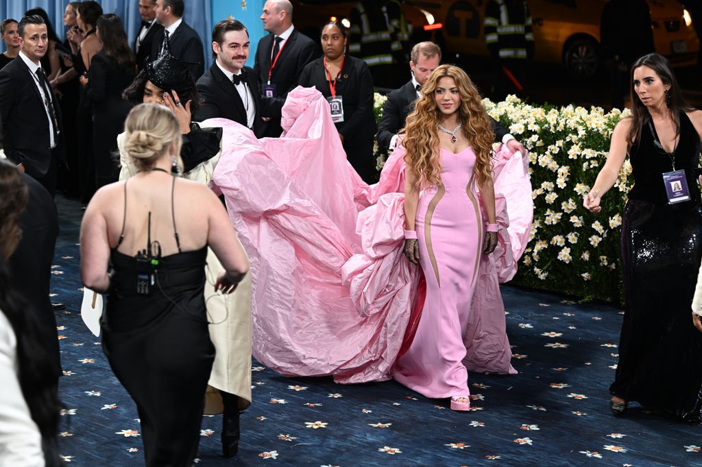 Shakira attends the 2025 Met Gala Celebrating "Superfine: Tailoring Black Style" at Metropolitan Museum of Art on May 05, 2025 in New York City