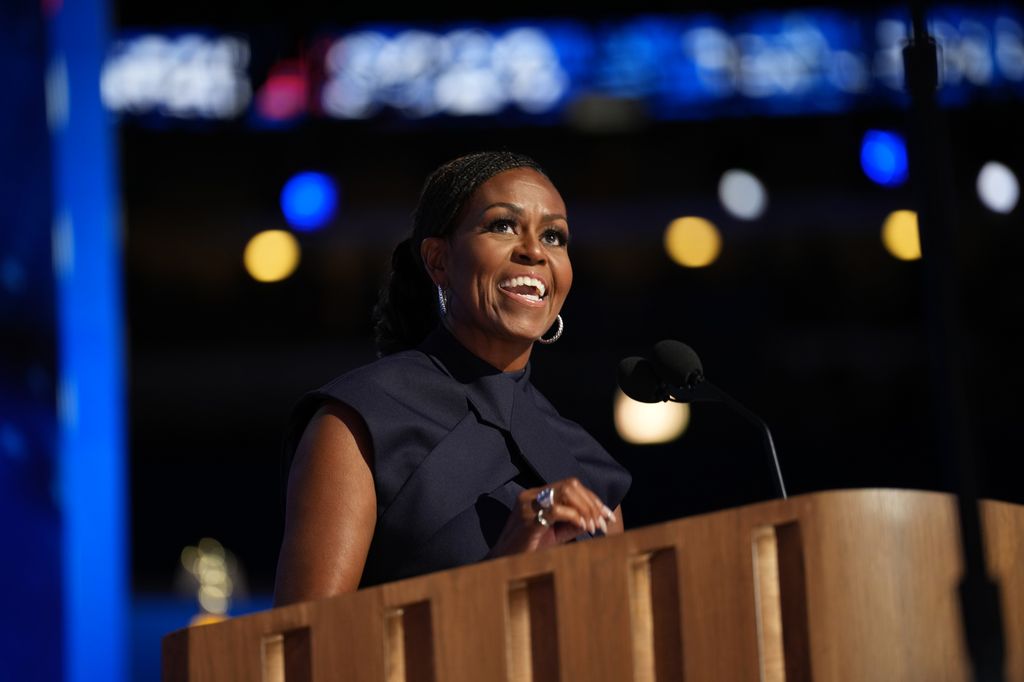 Michelle Obama en la Convención Nacional Demócrata en Chicago, Illinois, en agosto de 2024.