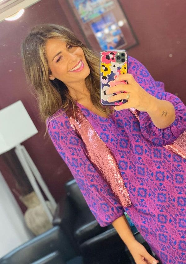 Nuria Roca con vestido bohemio en El Hormiguero