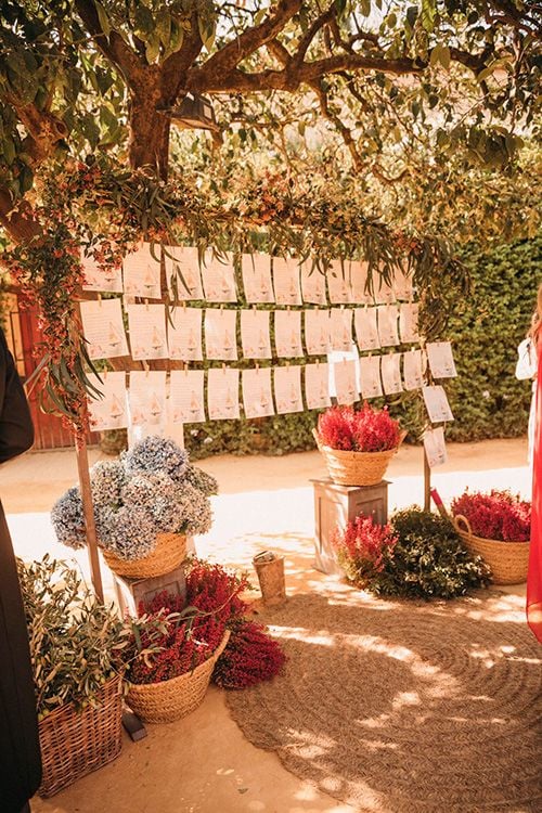 Seating plan con flores