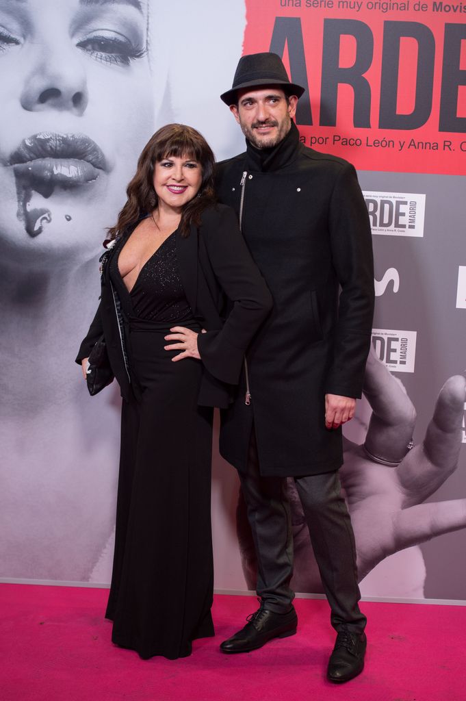La actriz, con su hijo Bertoldo en un evento en Madrid