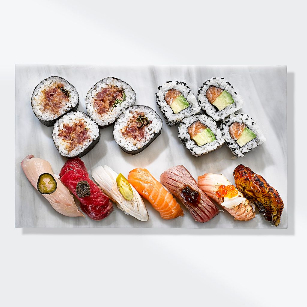 Sushi variado. Nomo Braganza.