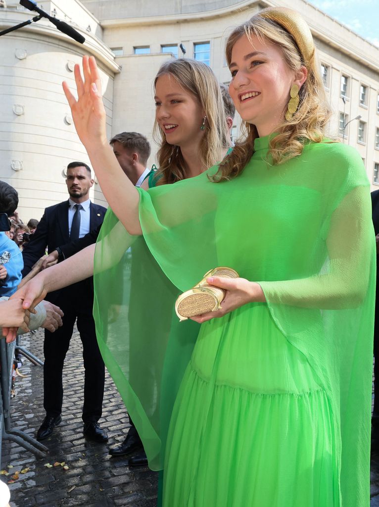 Elisabeth y Eleonor de Bélgica en el Día Nacional el 21 de julio de 2025