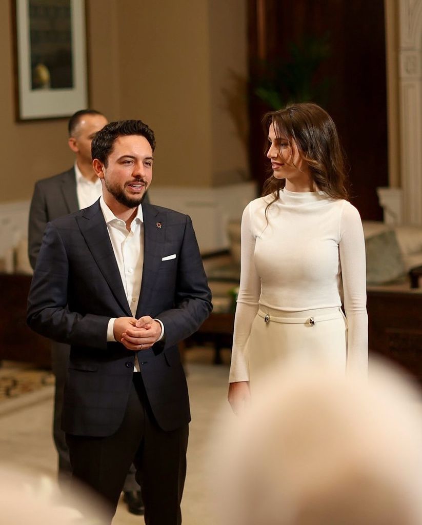 Rajwa de Jordania y el príncipe Hussein