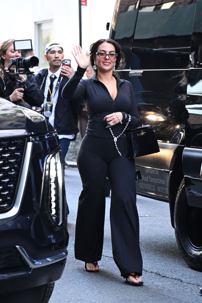 Georgina Rodríguez saliendo del Hotel Carlyle en Nueva York, el 4 de mayo de 2026