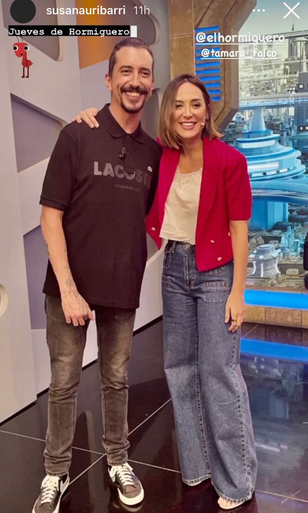 Tamara Falcó en el plató de 'El Hormiguero' viste una americana corta de Zara