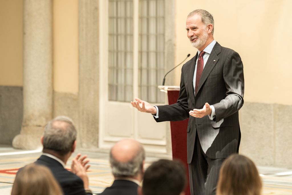 Felipe VI en el acto que ha tenido lugar en el Palacio Real del Pardo este lunes