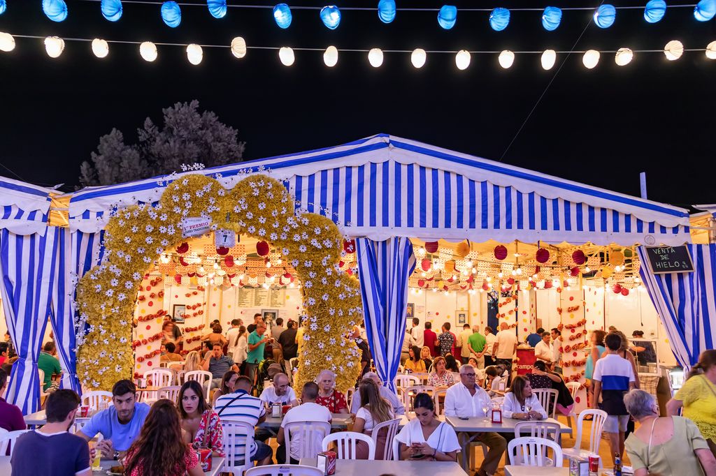 Casetas en el recinto ferial de Las Colombinas, Huelva