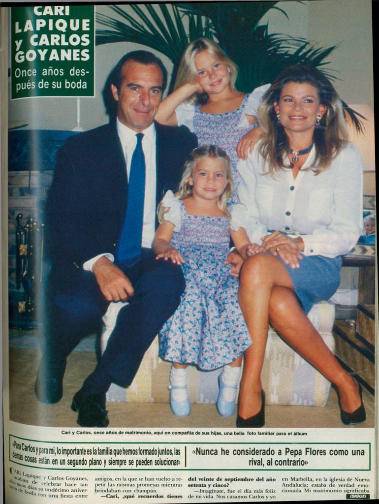 Caritina Goyanes con Cari Lapique y Carlos Goyanes