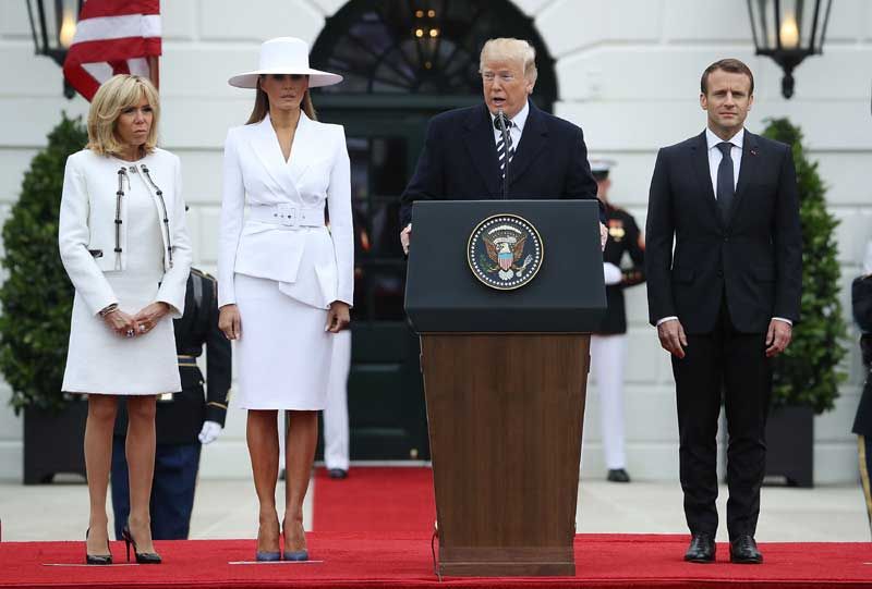Donald y Melania Trump con el matrimonio Trump