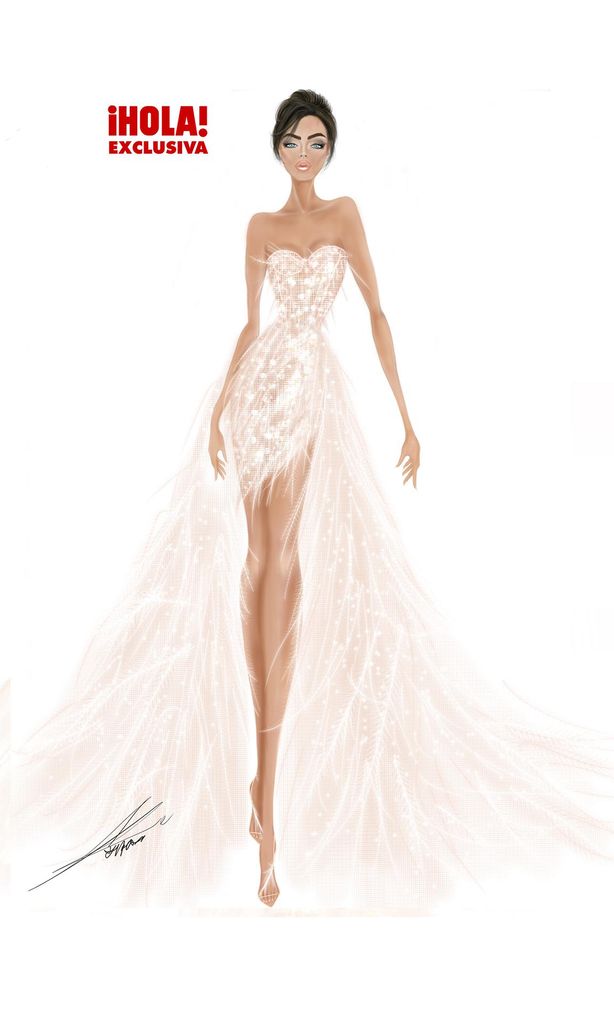 Sketch vestido coctel Nadia Ferreira