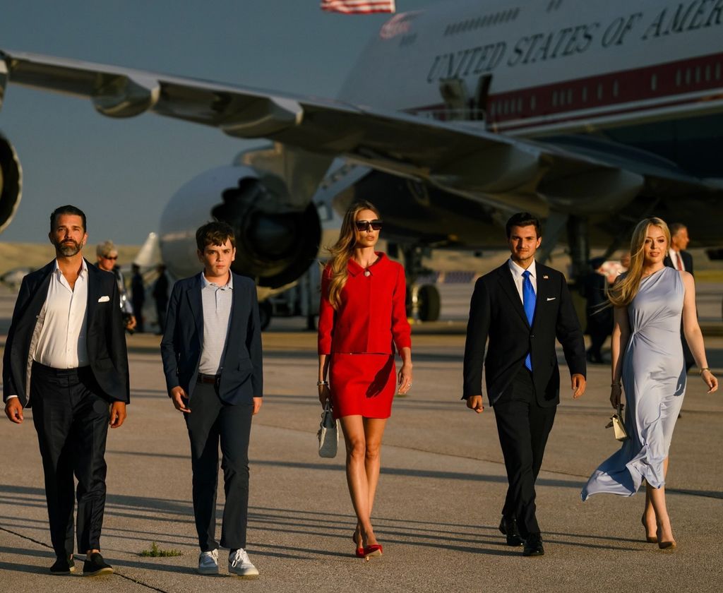 Parte de la familia Trump en la celebración del 4 de julio