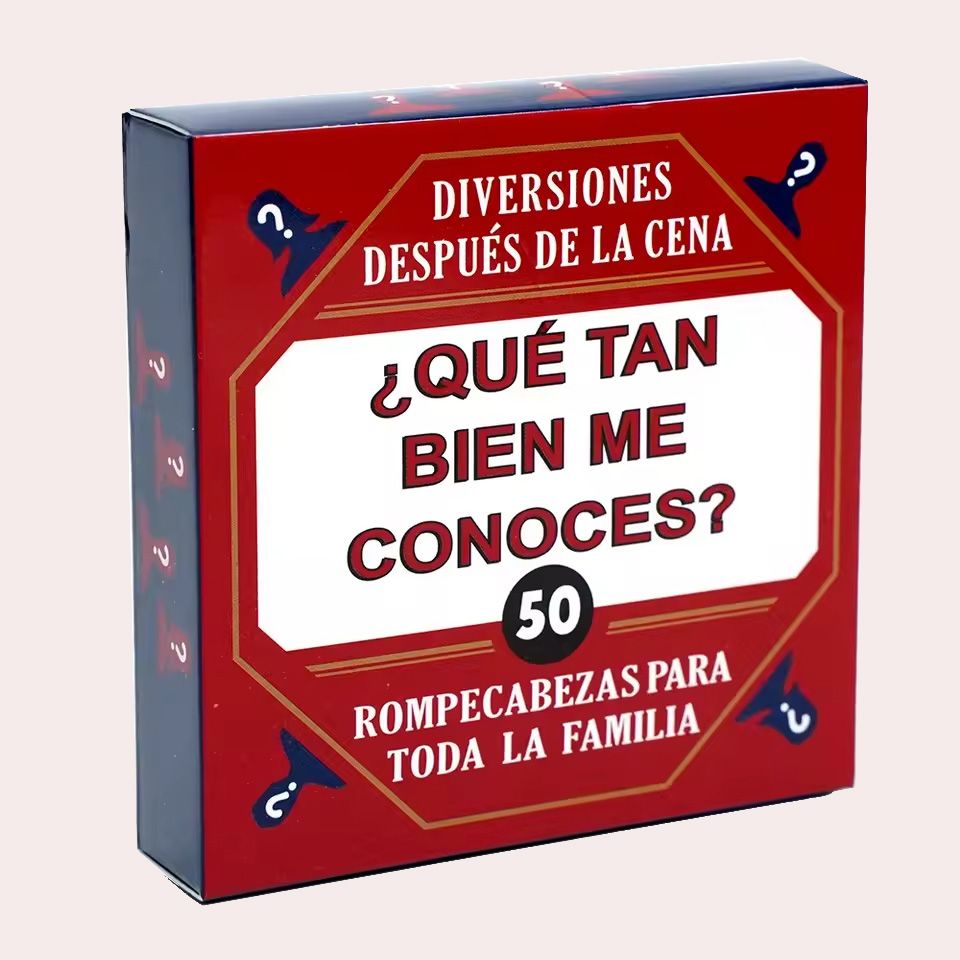 Juego de Cartas Familiar '¿Qué tan bien me conoces?'