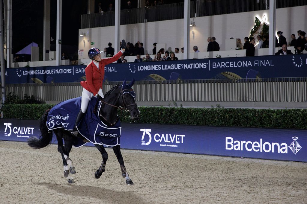 Jessica Mendoza disputando en el CSIO Barcelona