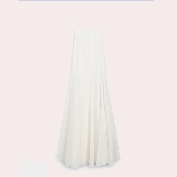 Vestido midi tirantes fluido