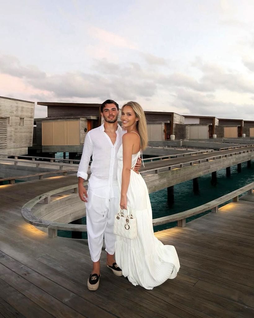 Brahím Díaz y Luz Méndez, en la Nochevieja del año pasado