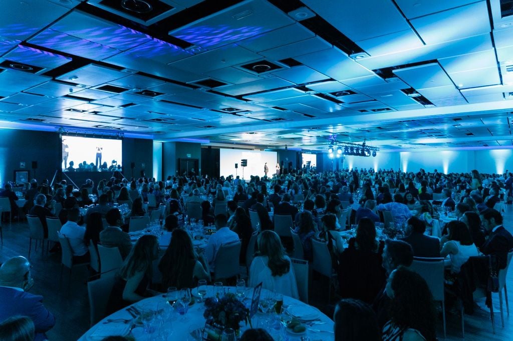  Aspecto de la sala comedor de la Gala en el Madrid Marriot Auditorium

 