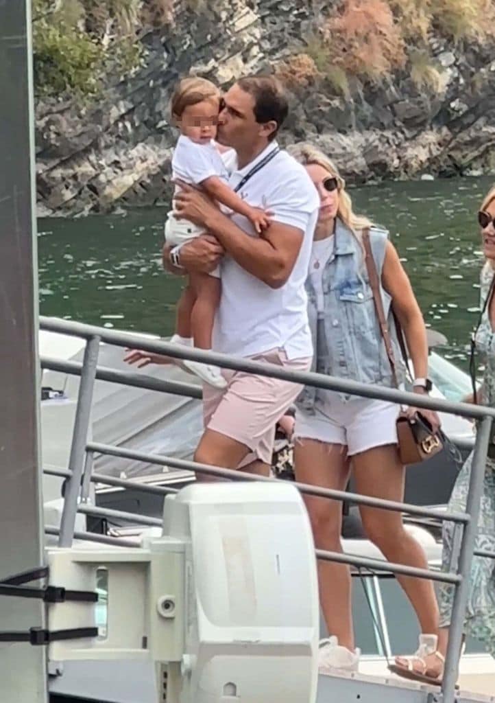Rafa Nadal con su familia en Como, Italia