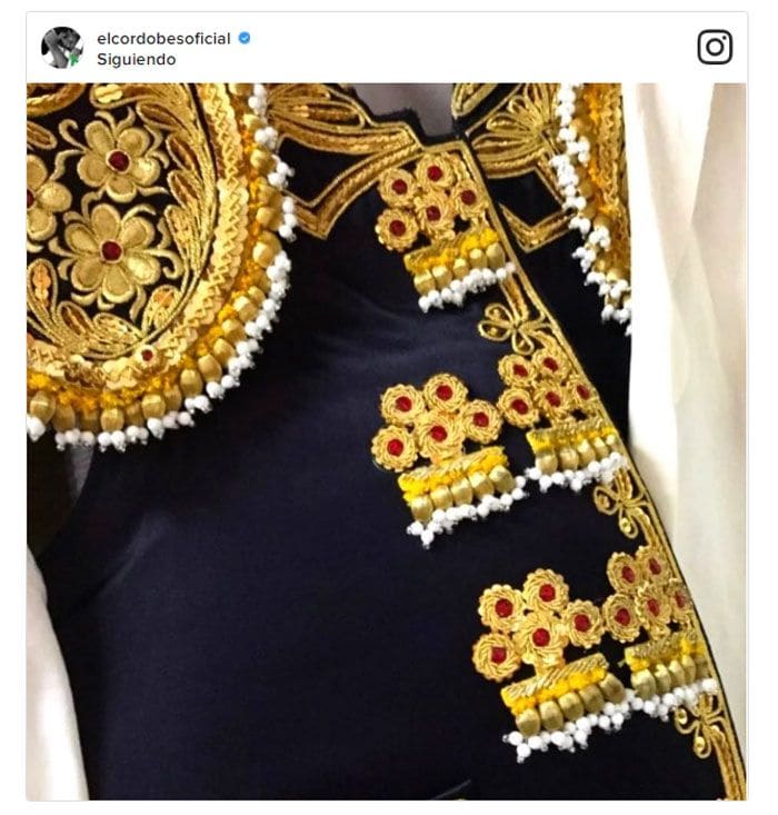 Nuevo traje de luces de Manuel Díaz 