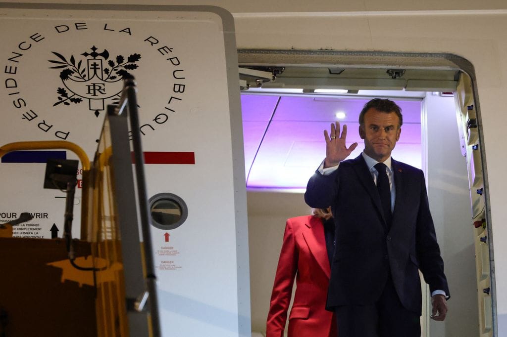 Emmanuel Macron y Brigitte Macron en Hanoi