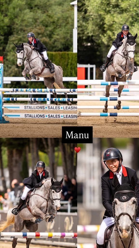Amelia Bono y Manuel Martos, orgullosos de su hijo Manu, estrella de la hípica con tan solo 15 años