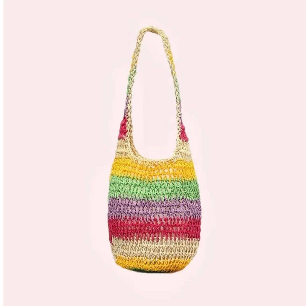 Bolso de hombro efecto rafia de Misako