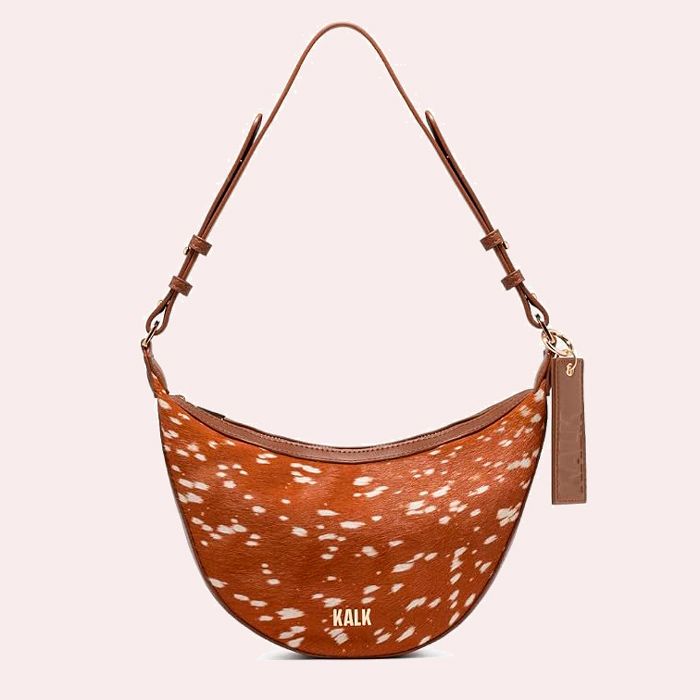 Kalk - Bolso Crescent Estampado Ciervo Elegante y Versátil para Mujer