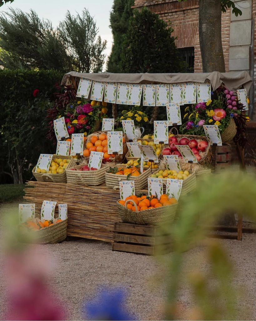Seating plan frutas y verduras cítricos