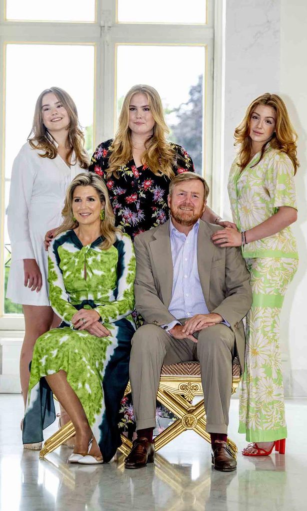 Guillermo y Máxima de Holanda con sus hijas Amalia, Alexia y Arianne