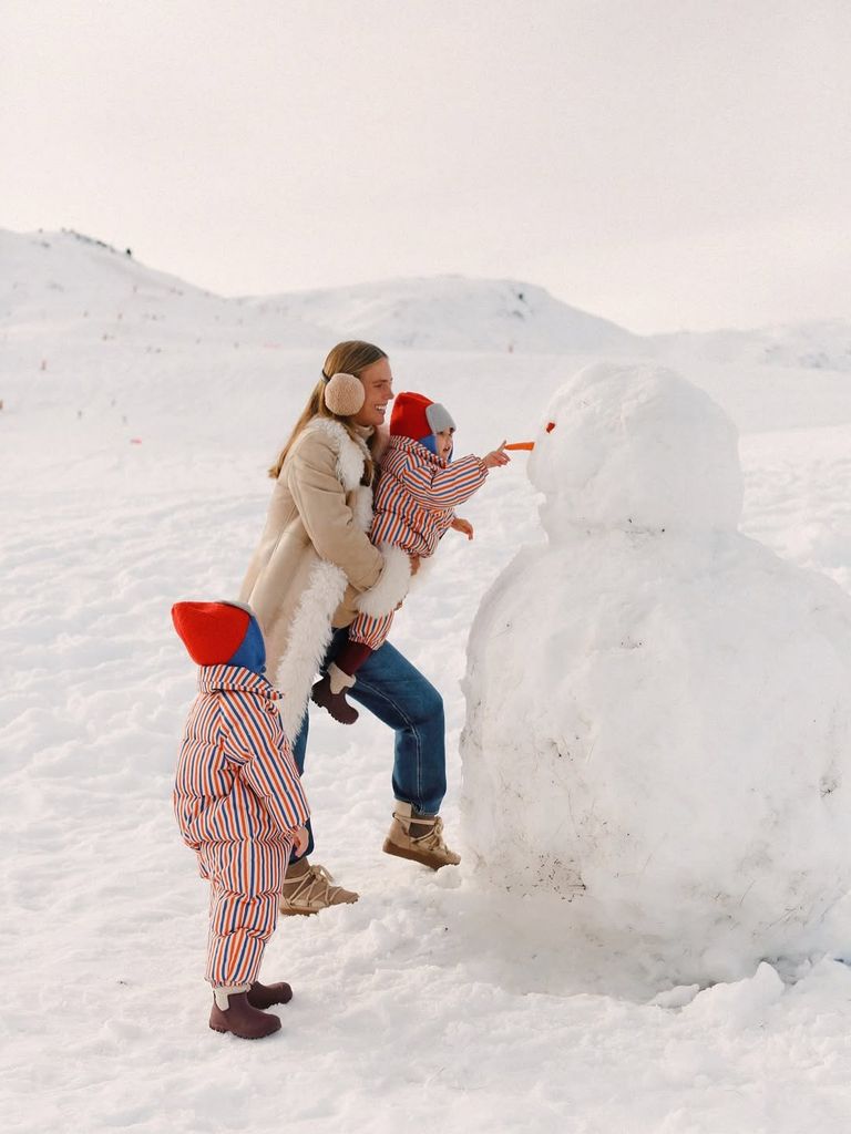 Lucía Bárcena en una escapada familiar a Baqueira.