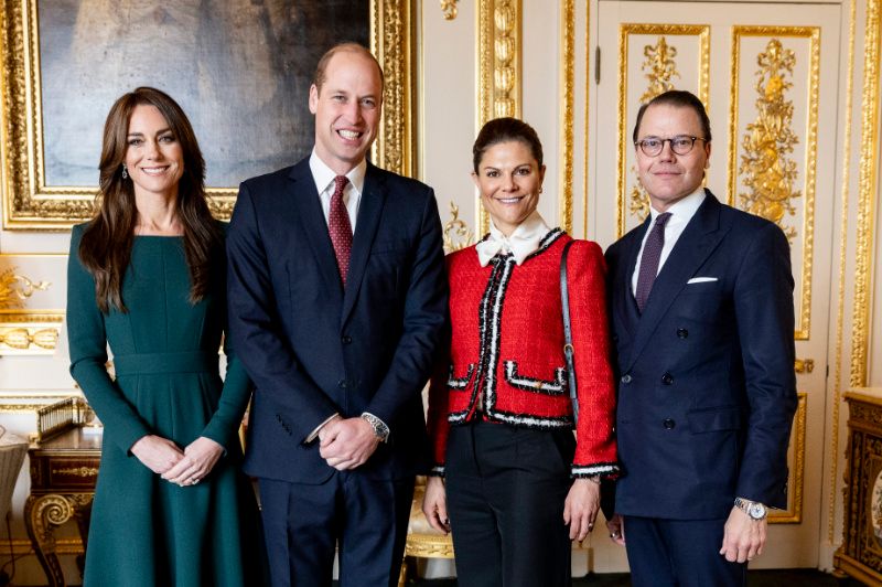 Kate Middleton y el príncipe Guillermo con Victoria y Daniel de Suecia 
