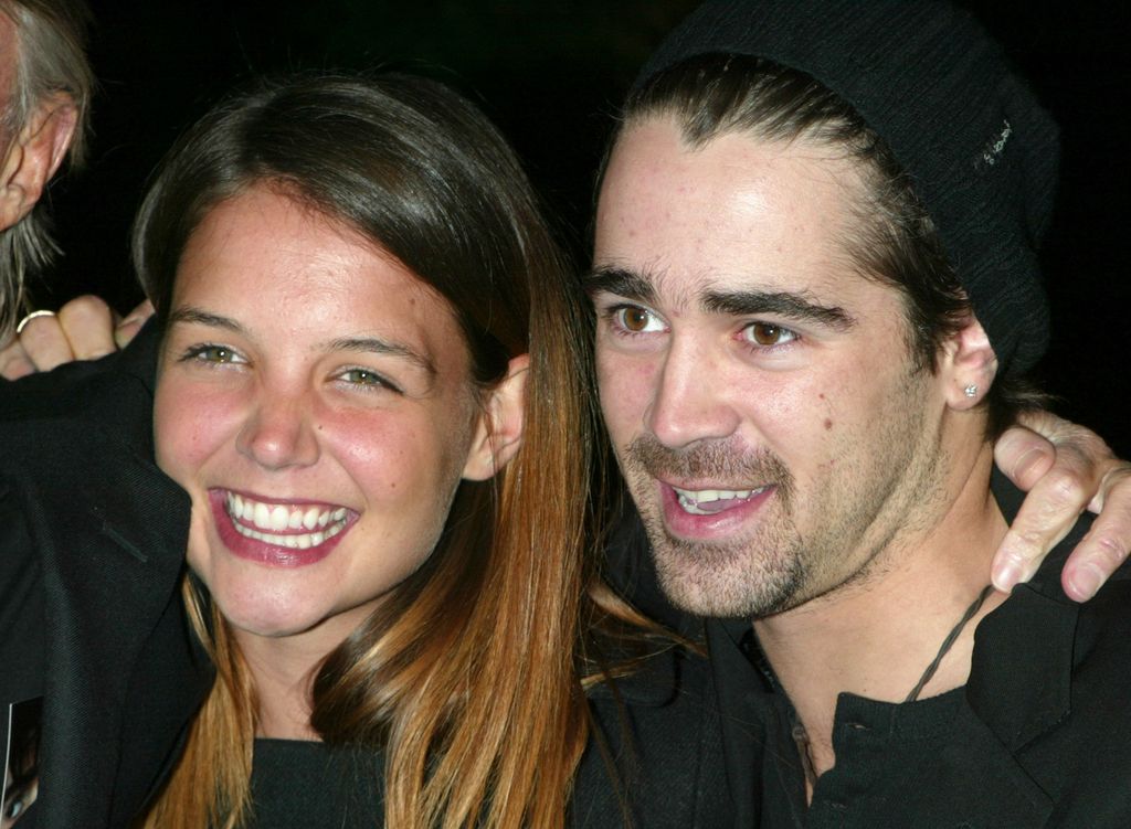 Con una jovencísima Katie Holmes, su compañera de reparto en Phone Booth