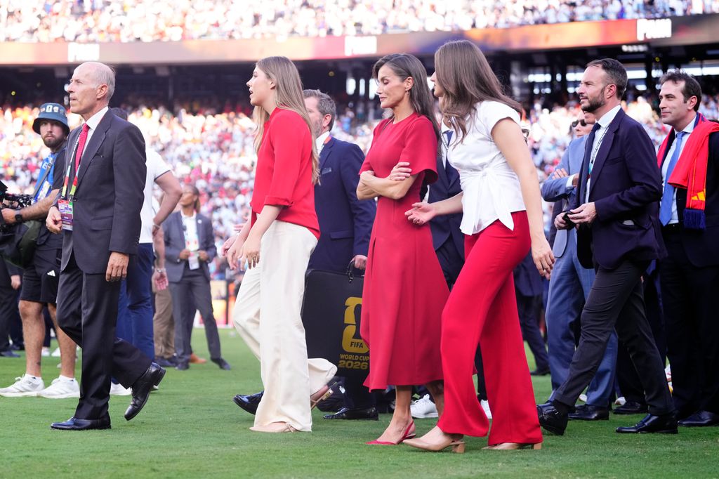 La reina Letizia y sus hijas en la final de la Copa del Mundo 2026