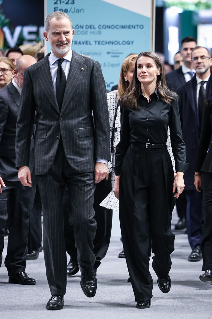 Los reyes de España llegan a FITUR en Madrid.