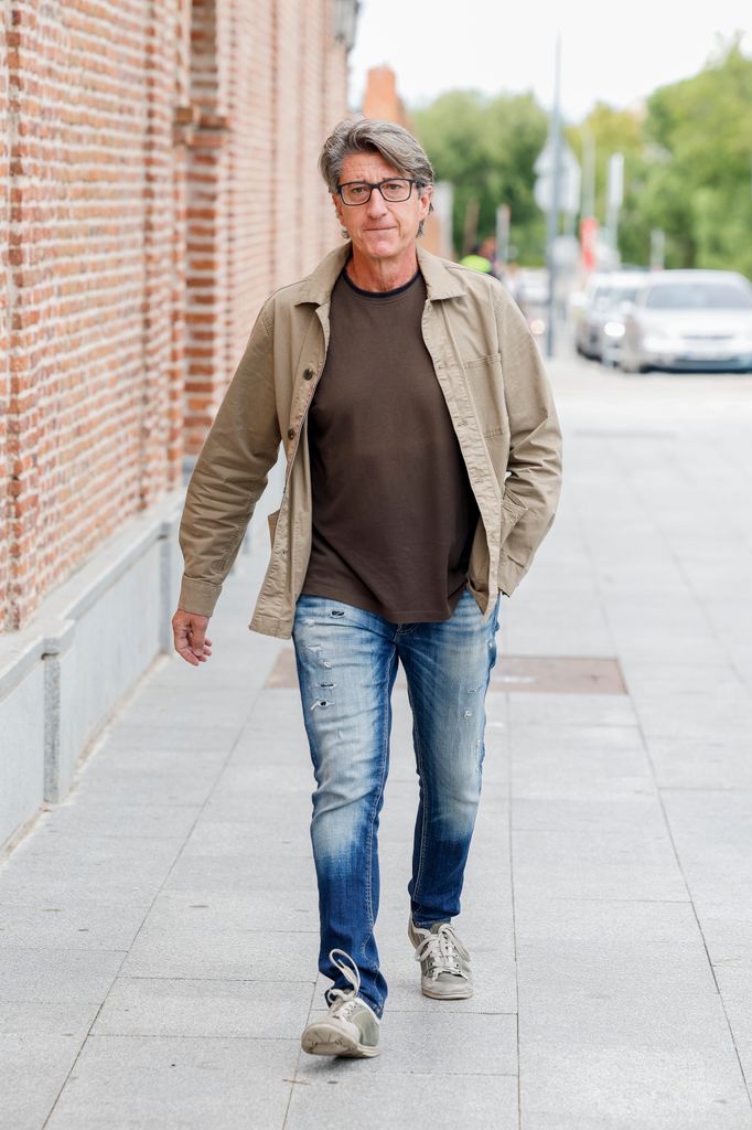 Juan Carlos Rivero en el entierro de Pepe Domingo Castaño en Madrid, el 17 de septiembre de 2023