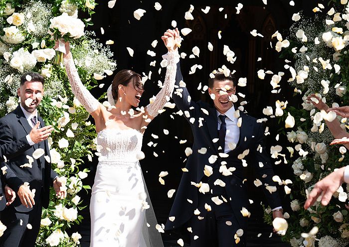 Alice Campello en la boda de Andrea Martínez y Kepa Arrizabalaga