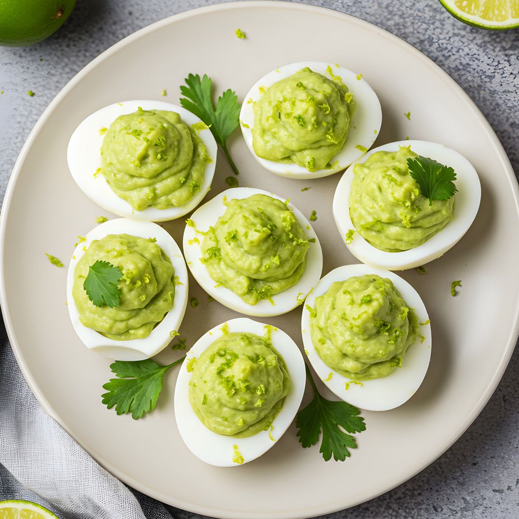 Huevos rellenos de guacamole