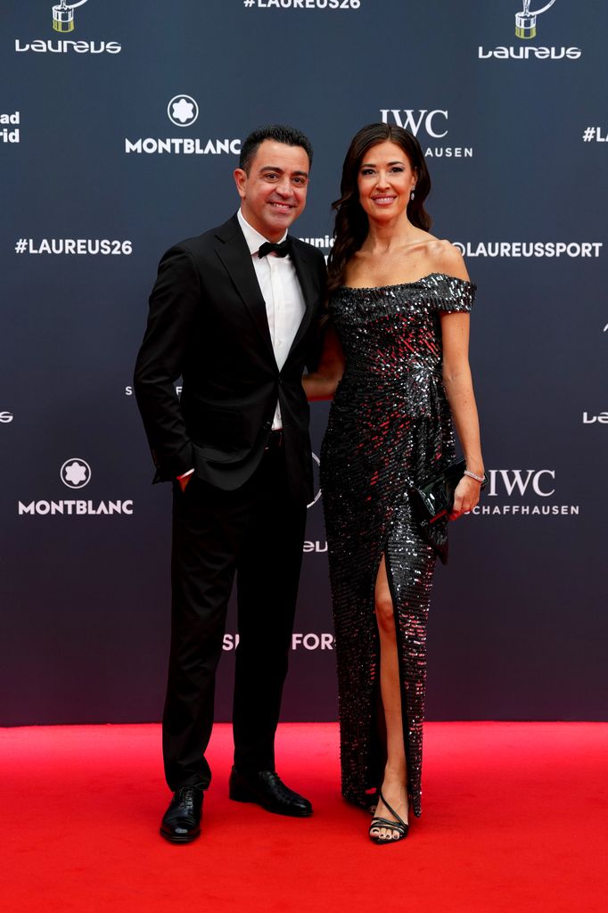 Xavi Hernández y Núria Cunillera en los premios Laureus