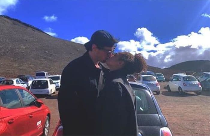 Berta Vazquez con su novio, Pablo Limón