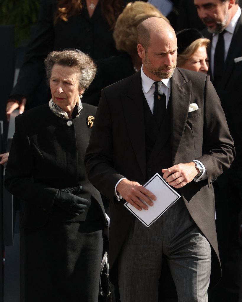 La princesa Ana y el príncipe William representaron a la Familia Real británica en el funeral del rey Harald.