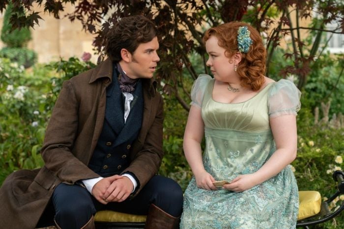 Colin y Penelope, personajes interpretados por Luke Newton y Nicola Coughlan, son los protagonistas de la tercera temporada de 'Los Bridgerton'