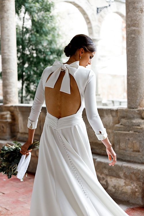 Espalda con lazo para novias