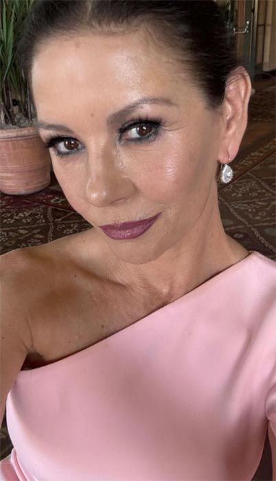 Catherine Zeta-Jones en la boda de su cuñado Joel Douglas