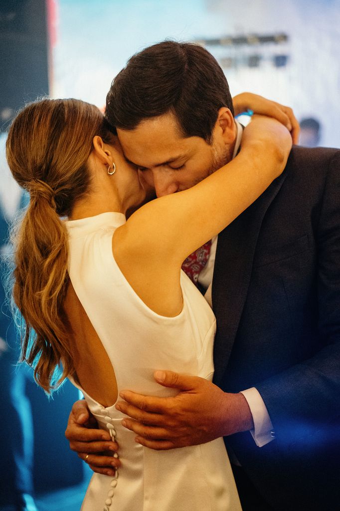 Segundo vestido de novia satinado Rafa Valverde