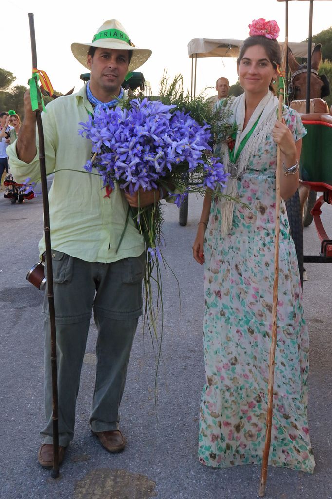 Lourdes Montes y Francisco Rivera en la romería de El Rocío, 2016.