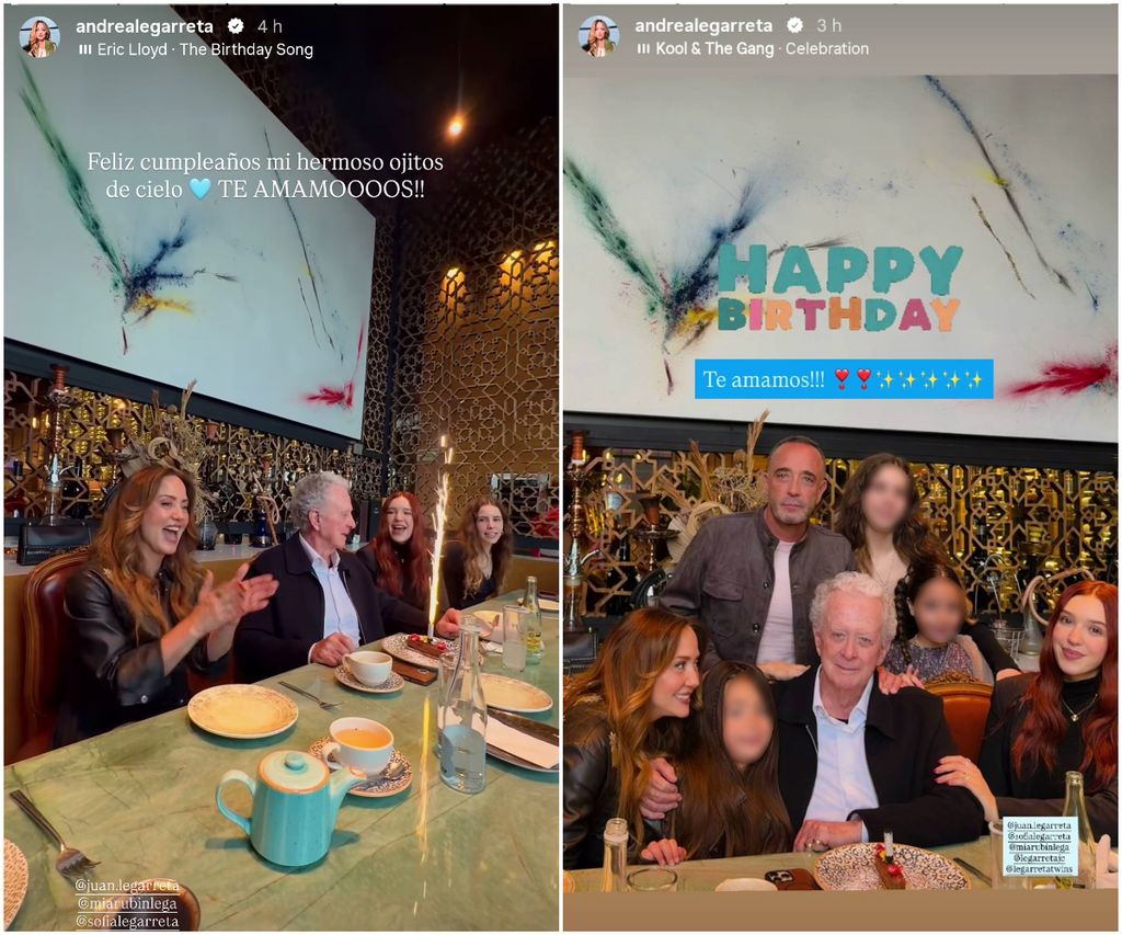Andrea Legarreta compartió algunos vistazos del festejo cumpleañero de su padre.