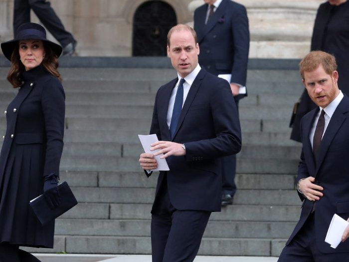 Los príncipes de Gales y el príncipe Harry 