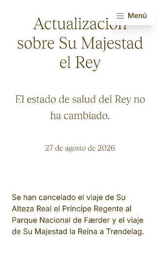 Comunicado de la casa real noruega